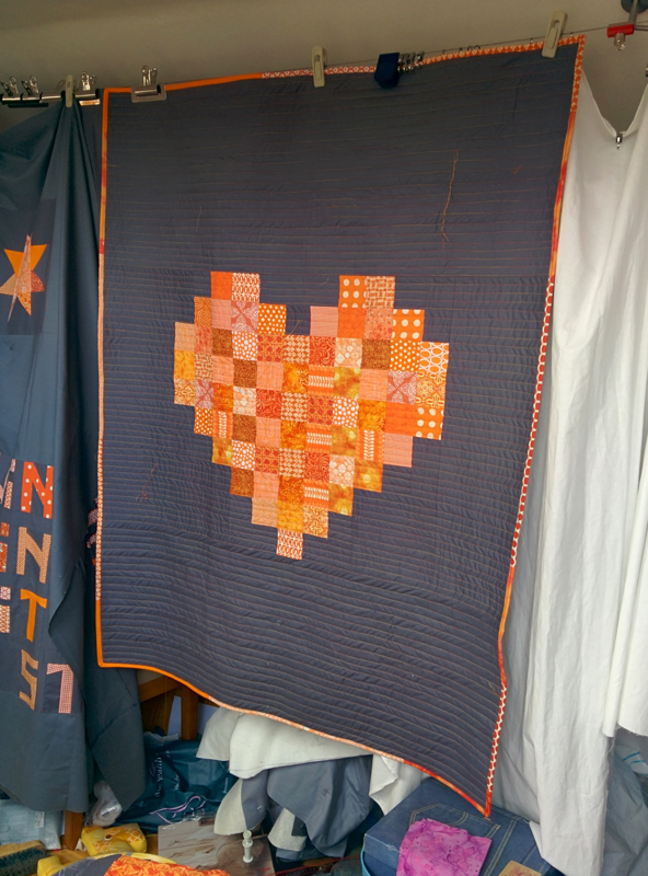 Orange heart - finished